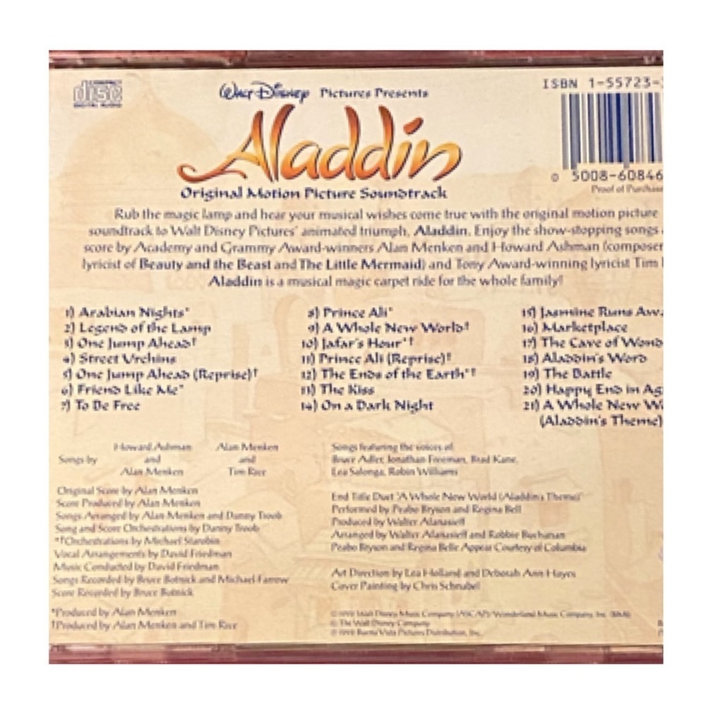 Walt Disney Aladdin CD - Picture 2 of 2